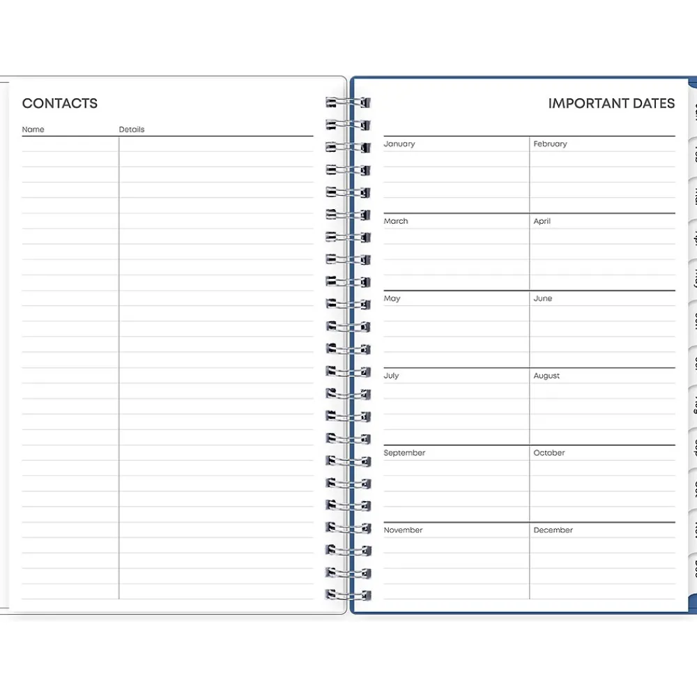 2025 Planners|Blue Sky 2025 Savoy Cool 5" x 8" Weekly & Monthly Planner, Plastic Cover, Blue (148763-25)