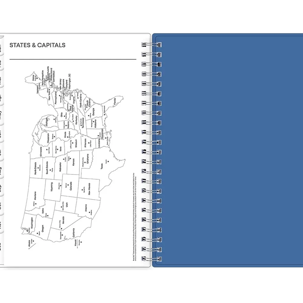 2025 Planners|Blue Sky 2025 Savoy Cool 5" x 8" Weekly & Monthly Planner, Plastic Cover, Blue (148763-25)