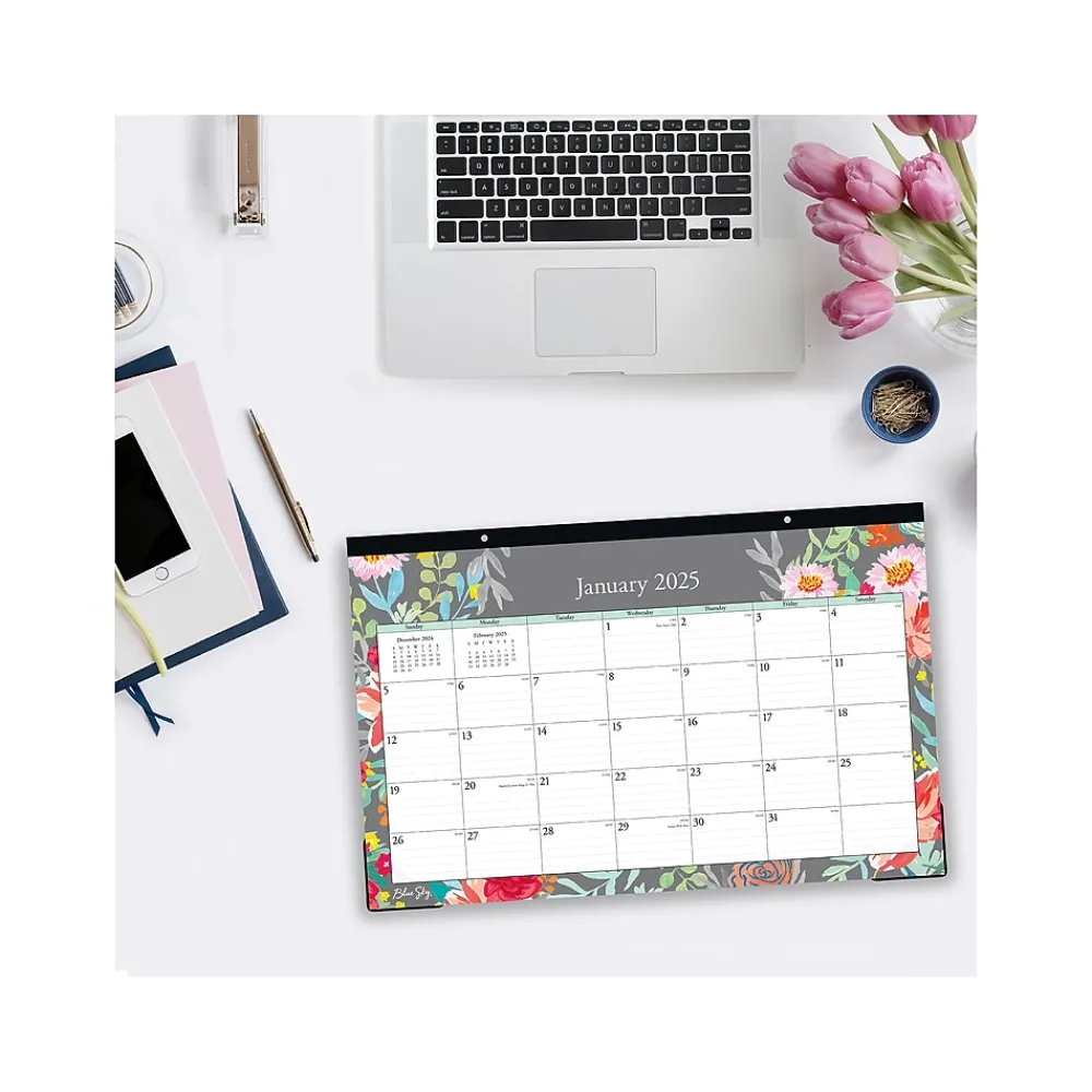 2025 Calendars|Blue Sky 2025 Sophie 17" x 11" Monthly Desk Pad Calendar (140089-25)