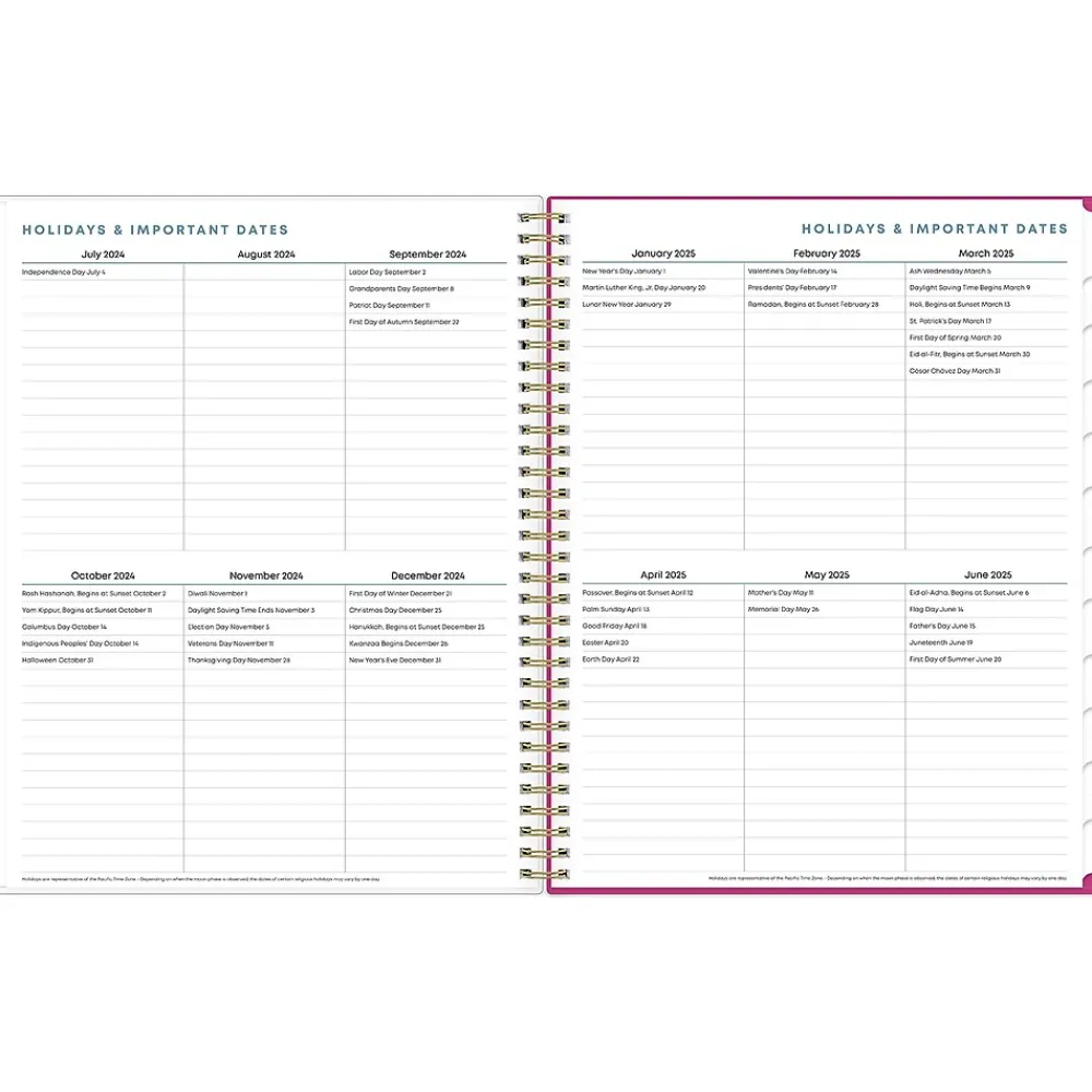 Academic Planners|Blue Sky 2024-2025 Star Confetti Bright 8.5" x 11" Academic Weekly & Monthly Planner, Plastic Cover, Multicolor (136609-A25)
