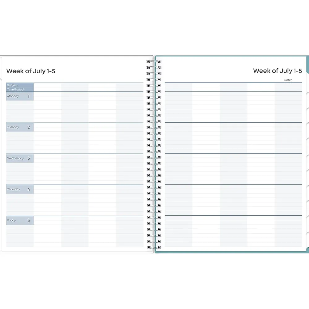 Academic Planners|Blue Sky 2024-2025 Teacher Lesson Dots 8.5" x 11" Academic Weekly & Monthly Planner, Plastic Cover, Multicolor (100330-A25)