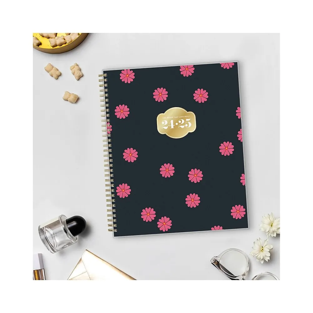 Academic Planners|Blue Sky 2024-2025 The House That Lars Built Primrose Pink 8.5" x 11" Academic Weekly & Monthly Planner, Black/Pink (149720)
