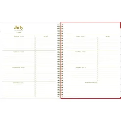 Academic Planners|Blue Sky 2024-2025 The House That Lars Built Color-Block Pink 8.5" x 11" Academic Weekly & Monthly Planner, Plastic Cover