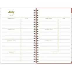 Academic Planners|Blue Sky 2024-2025 The House That Lars Built Gloria's Zinnias 5" x 8" Academic Weekly & Monthly Planner, Plastic Cover