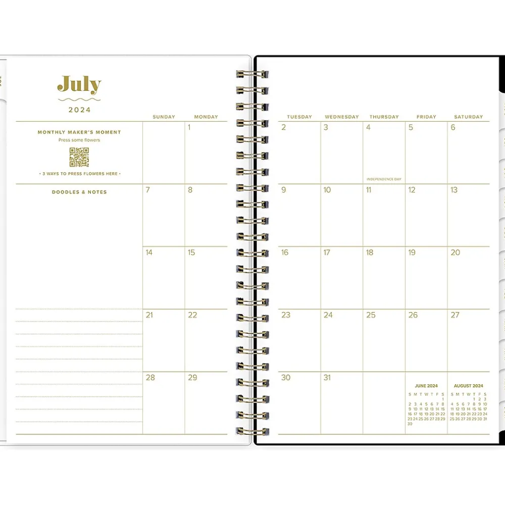 Academic Planners|Blue Sky 2024-2025 The House That Lars Built Primrose Pink 5" x 8" Academic Weekly & Monthly Planner, Plastic Cover