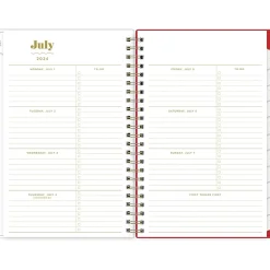Academic Planners|Blue Sky 2024-2025 The House That Lars Built Color-Block Pink 5" x 8" Academic Weekly & Monthly Planner, Plastic Cover