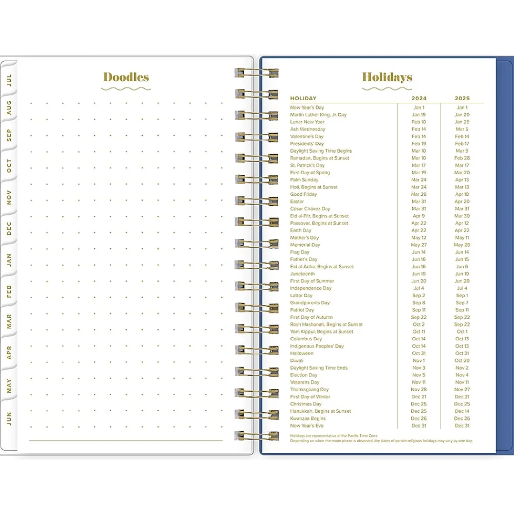 Academic Planners|Blue Sky 2024-2025 The House That Lars Built Yellow Floral 3.63" x 6.13" Academic Weekly & Monthly Planner, Plastic Cover