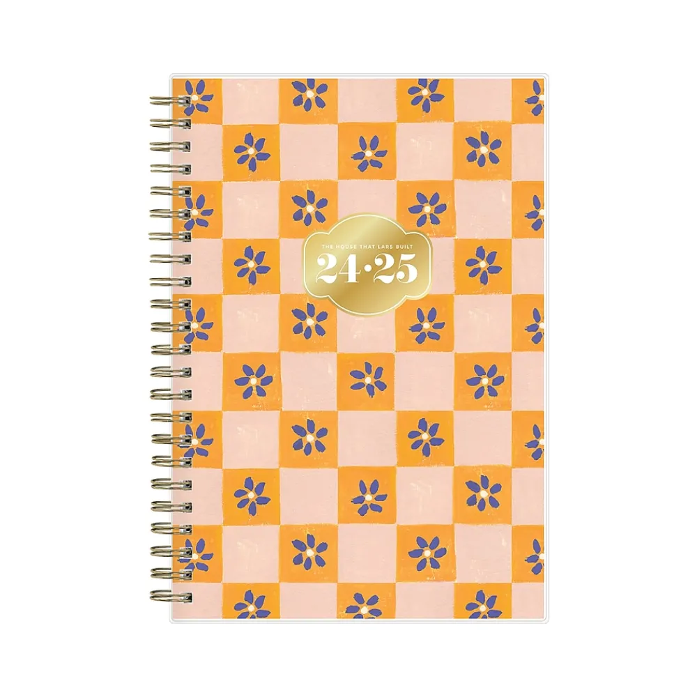 Academic Planners|Blue Sky 2024-2025 The House That Lars Built Penny's Floral Quilt 5" x 8" Academic Weekly & Monthly Planner, Plastic Cover