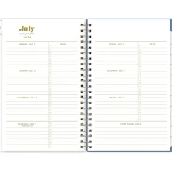 Academic Planners|Blue Sky 2024-2025 The House That Lars Built Penny's Floral Quilt 5" x 8" Academic Weekly & Monthly Planner, Plastic Cover