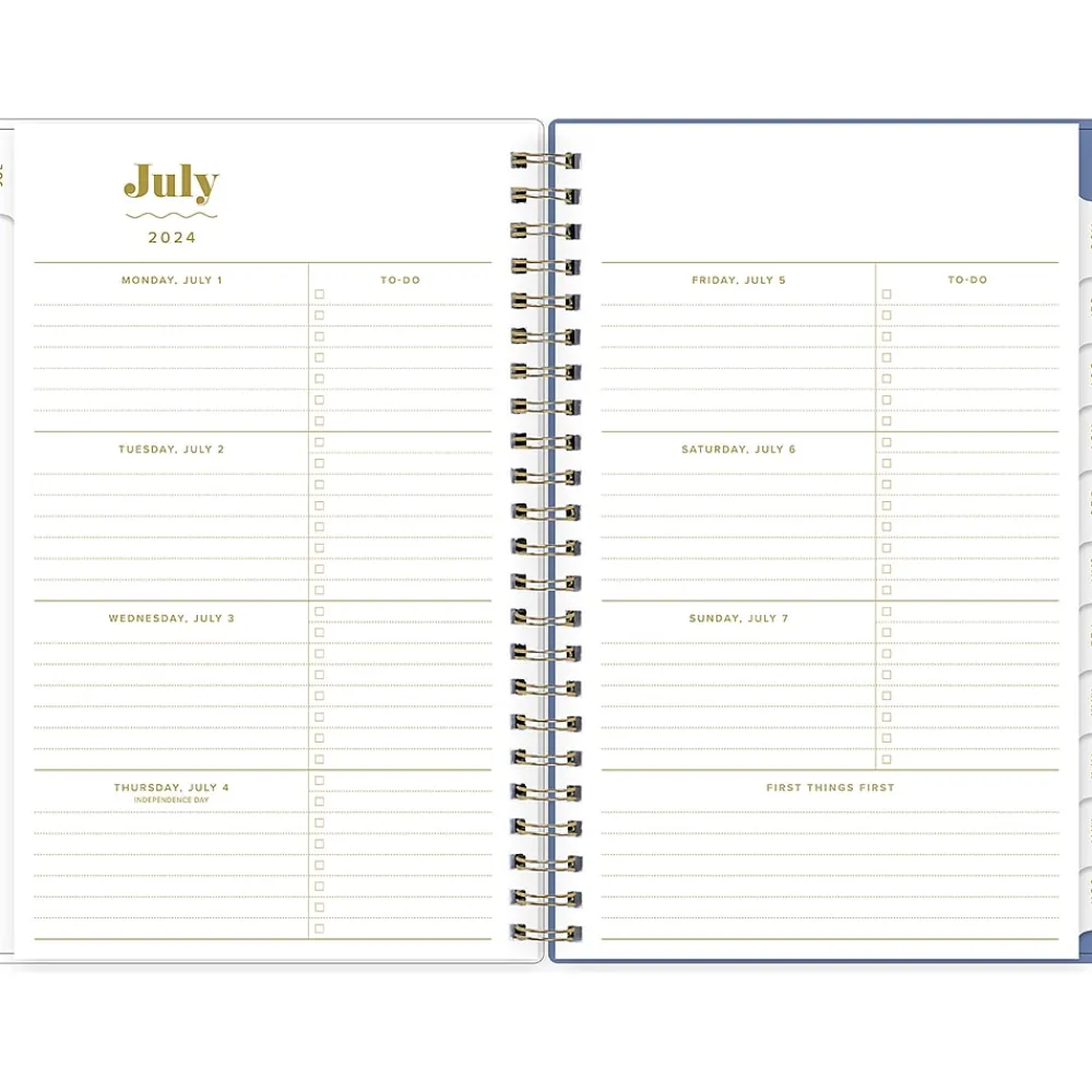 Academic Planners|Blue Sky 2024-2025 The House That Lars Built Penny's Floral Quilt 5" x 8" Academic Weekly & Monthly Planner, Plastic Cover