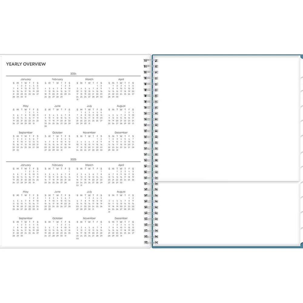 Academic Planners|Blue Sky 2024-2025 Tropics Blue 8.5" x 11" Academic Weekly & Monthly Planner, Plastic Cover, Blue (149859)