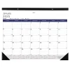 2025 Calendars|Blueline 2025 DuraGlobe 22" x 17" Monthly Desk Pad Calendar, White/Blue (C177227)