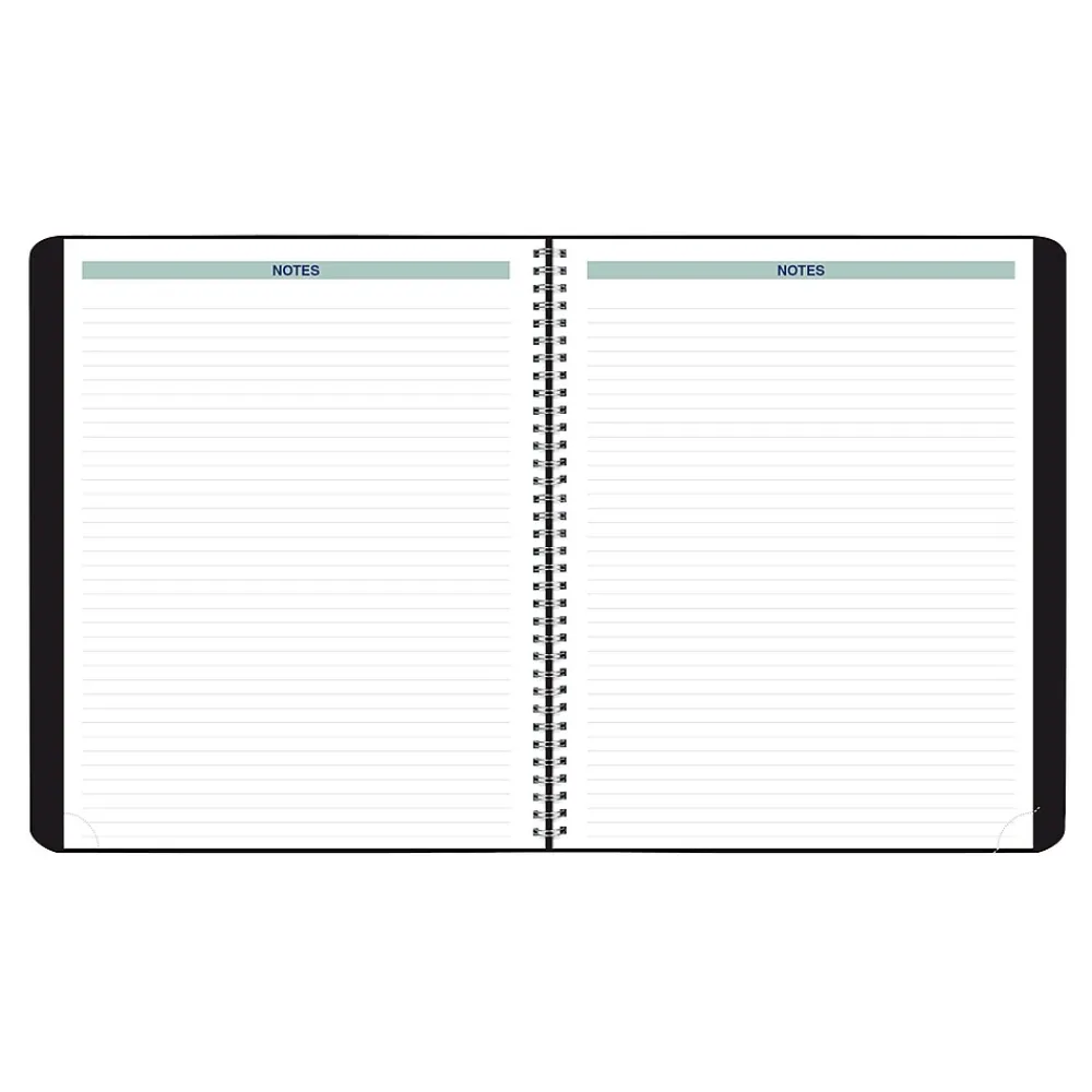 2025 Planners|Blueline 2025 Plan & Link 7.25" x 9.25" Monthly Planner, Faux Leather Cover, Black (C1200.81T)