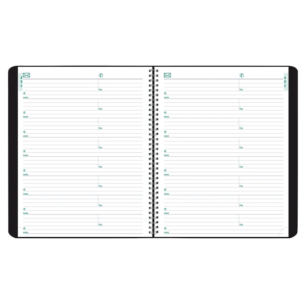2025 Planners|Blueline 2025 Plan & Link 7.25" x 9.25" Monthly Planner, Faux Leather Cover, Black (C1200.81T)
