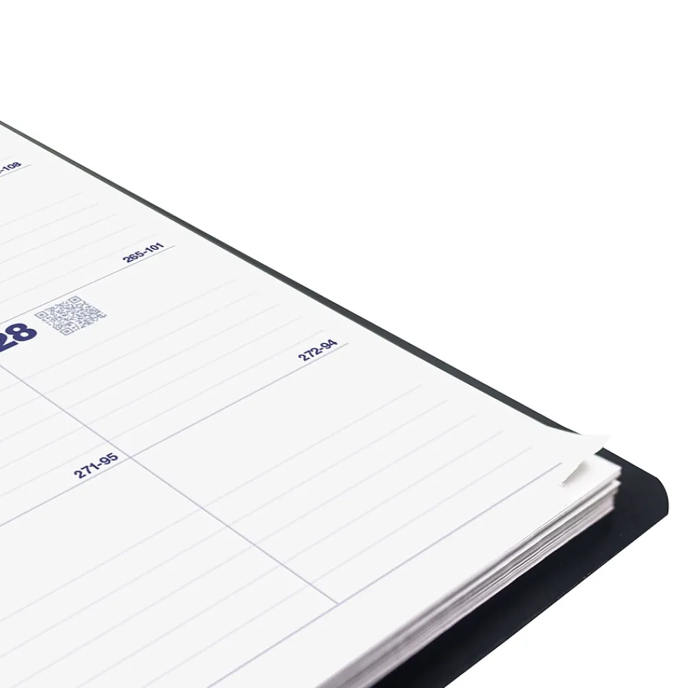 2025 Planners|Blueline 2025 Plan & Link 7.25" x 9.25" Monthly Planner, Faux Leather Cover, Black (C1200.81T)