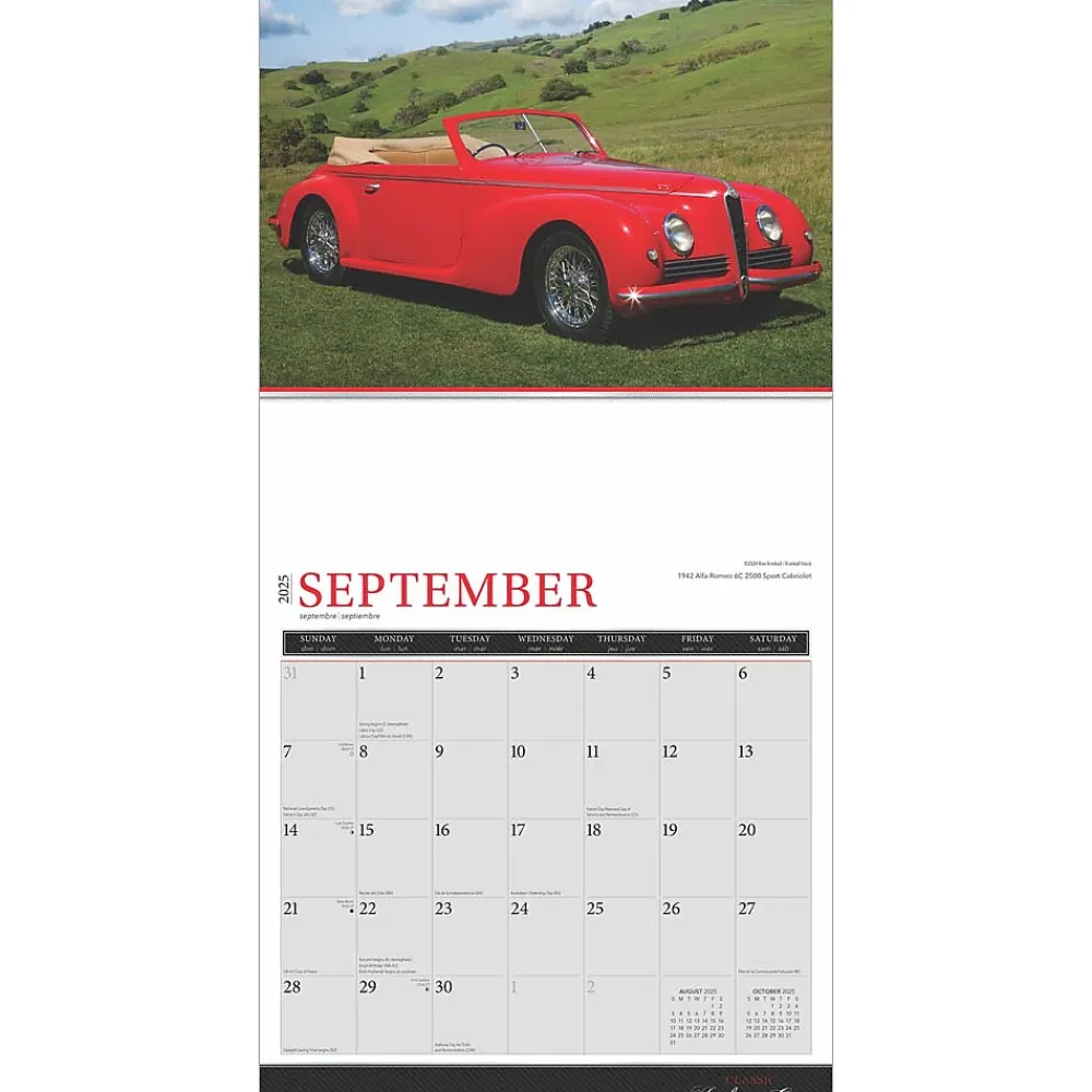 2025 Calendars|BrownTrout 2025 Brown Trout Motor Club Classic Italian Cars 12" x 12" Monthly Wall Calendar (9781975476076)