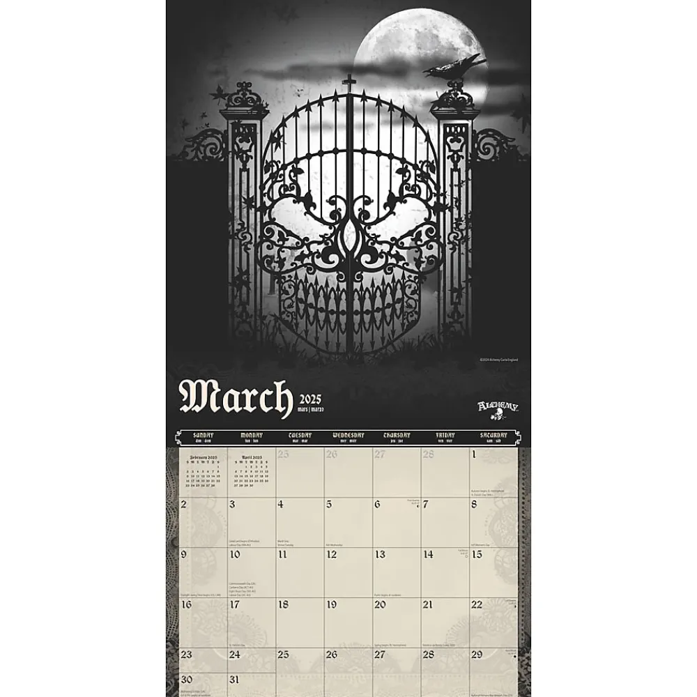 2025 Calendars|BrownTrout 2025 Alchemy Gothic 12" x 12" Monthly Square Wall Calendar (9781975483104)