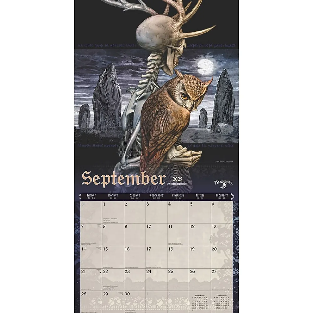 2025 Calendars|BrownTrout 2025 Alchemy Gothic 12" x 12" Monthly Square Wall Calendar (9781975483104)