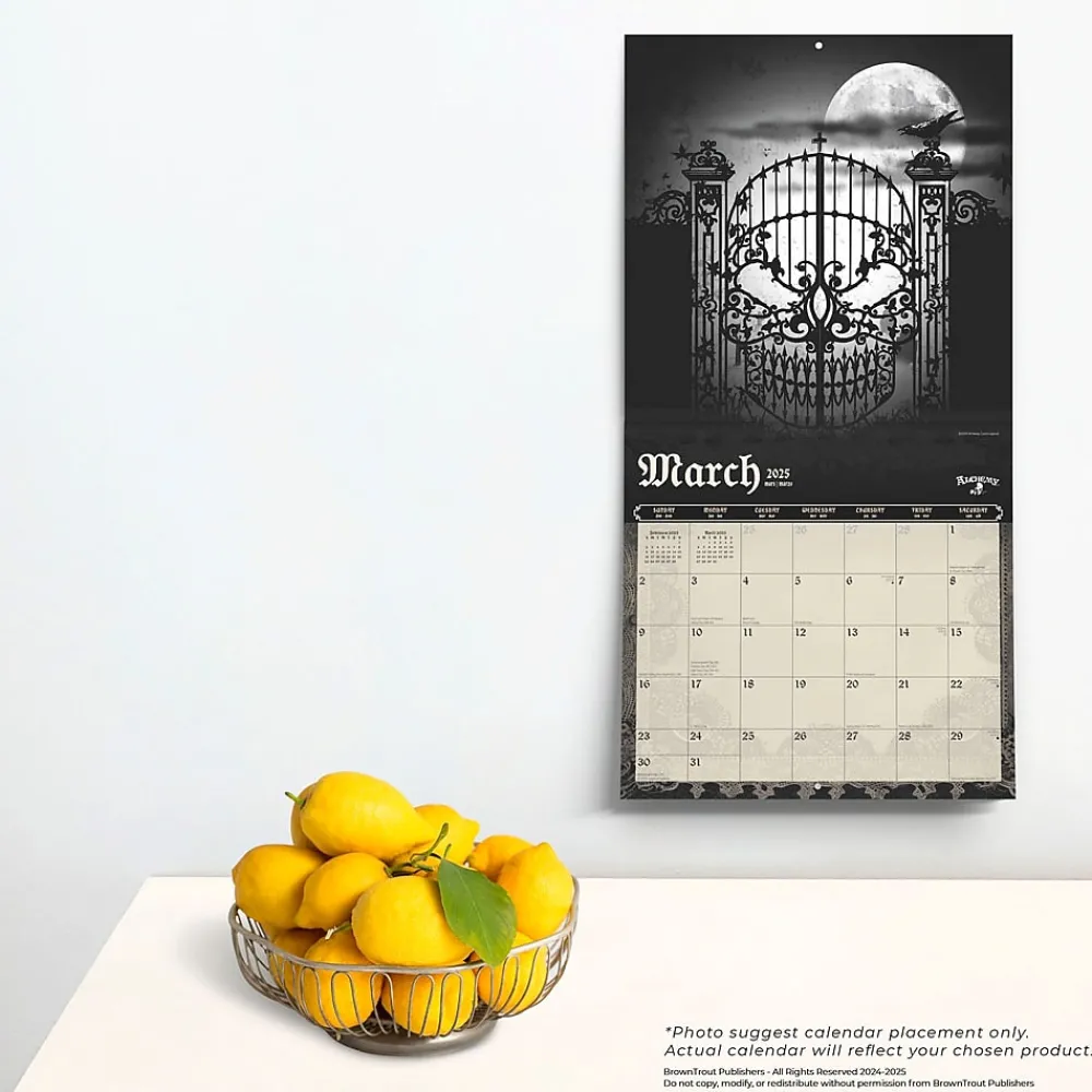 2025 Calendars|BrownTrout 2025 Alchemy Gothic 12" x 12" Monthly Square Wall Calendar (9781975483104)