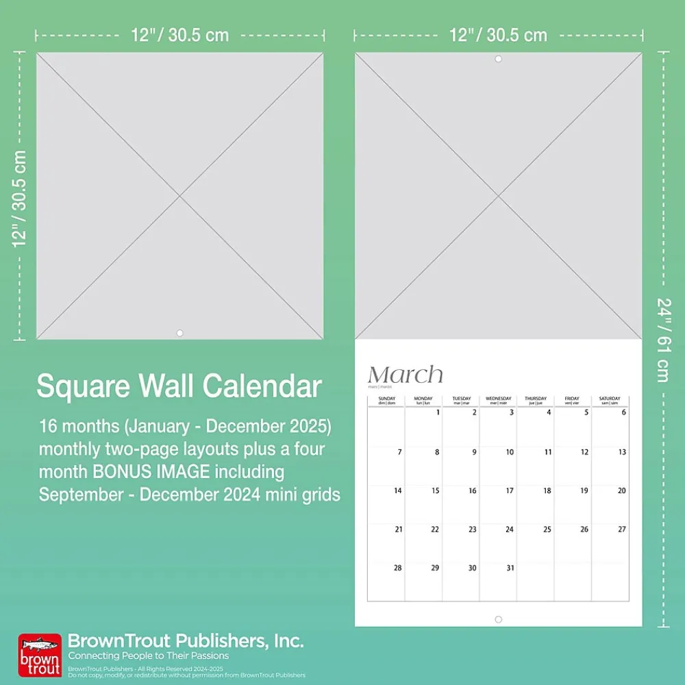 2025 Calendars|BrownTrout 2025 Alchemy Witches OFFICIAL 12" x 24" Monthly Square Wall Calendar (9781975483098)
