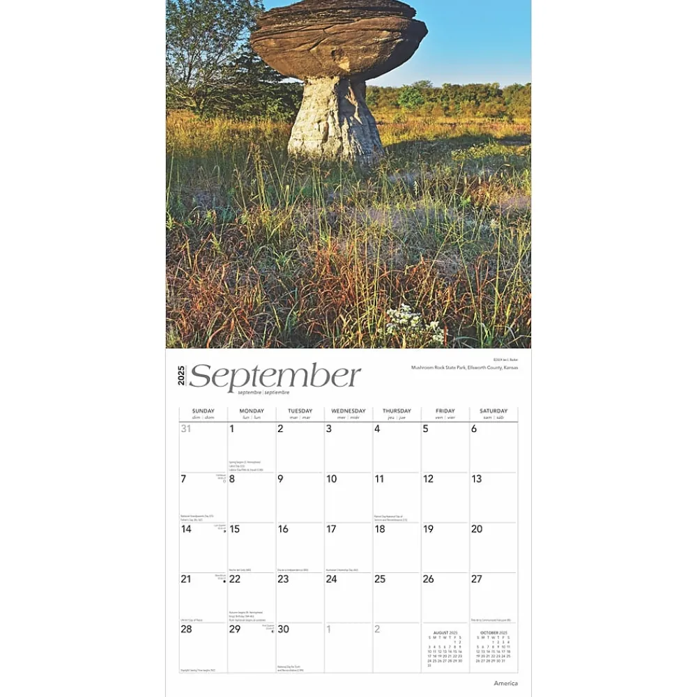 2025 Calendars|BrownTrout 2025 America 12" x 12" Monthly Square Wall Calendar (9781975474447)