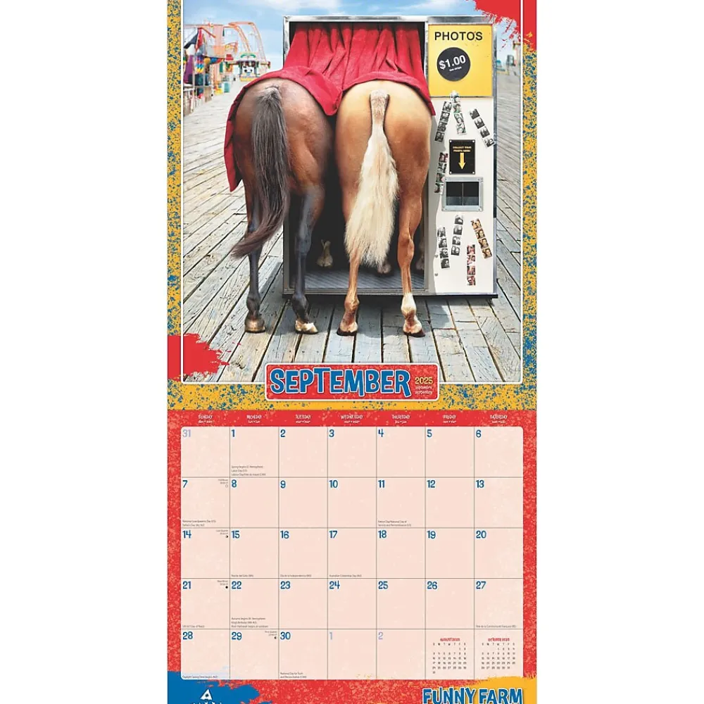 2025 Calendars|BrownTrout 2025 Avanti Funny Farm 12" x 12" Monthly Square Wall Calendar (9781975479688)
