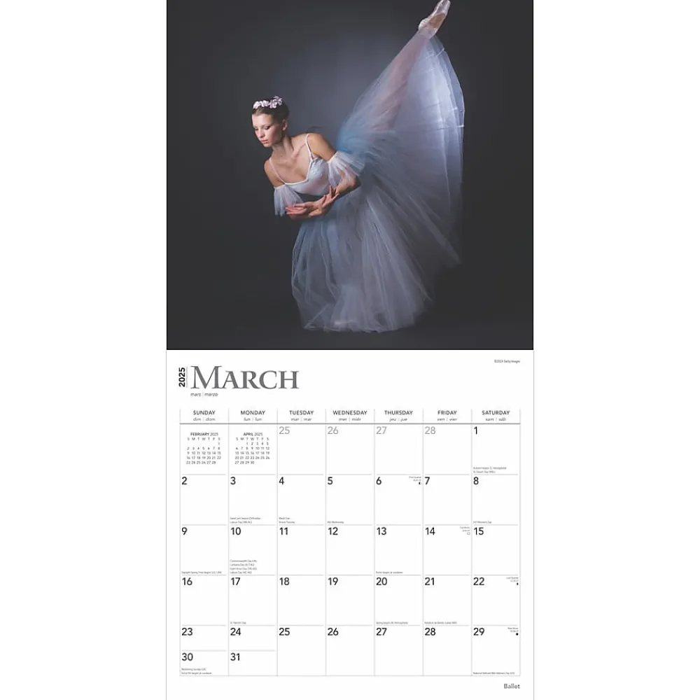 2025 Calendars|BrownTrout 2025 Ballet 12" x 12" Monthly Square Wall Calendar (9781975474485)
