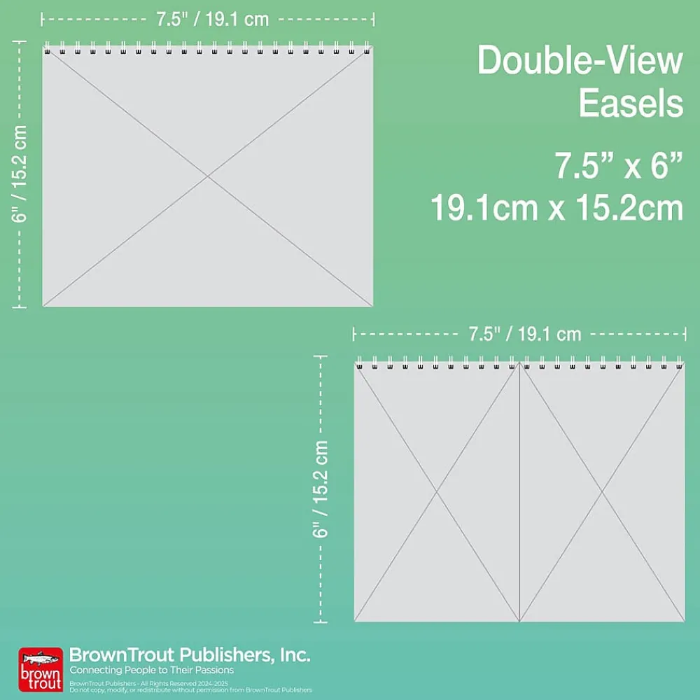 2025 Calendars|BrownTrout 2025 Beaches 7.5" x 6" Monthly Double-View Easel Desk Calendar (9781975478445)