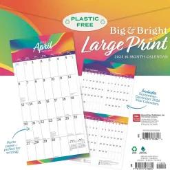 2025 Calendars|BrownTrout 2025 Big & Bright Large Print 12" x 12" Monthly Square Wall Calendar (9781975478384)