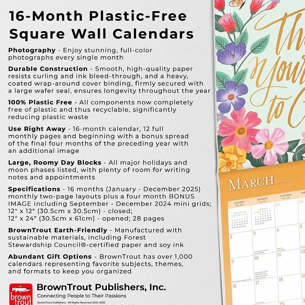 2025 Calendars|BrownTrout 2025 Bonnie Marcus 12" x 12" Monthly Wall Calendar (9781975479701)