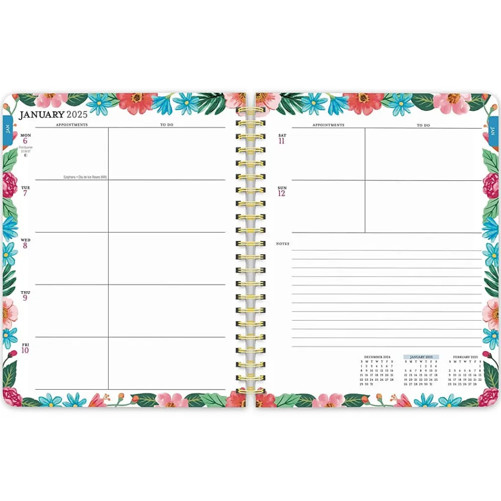 2025 Planners|BrownTrout 2025 Bonnie Marcus 6" x 7.75" Weekly Desk Planner, Paper Cover, Multicolored (9781975479435)