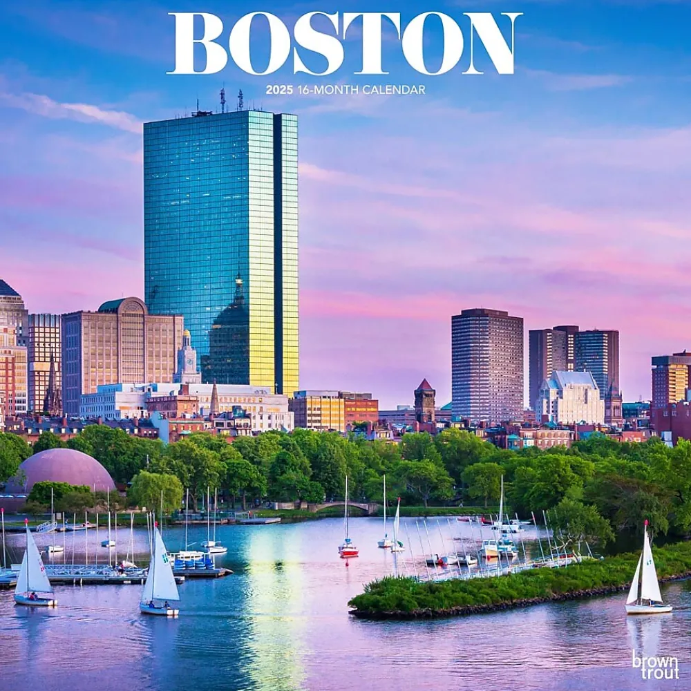 2025 Calendars|BrownTrout 2025 Boston 12" x 12" Monthly Wall Calendar (9781975474515)