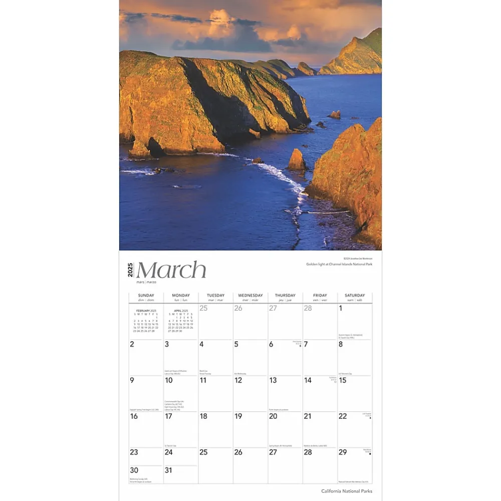 2025 Calendars|BrownTrout 2025 California National Parks 12" x 12" Monthly Square Wall Calendar (9781975474553)