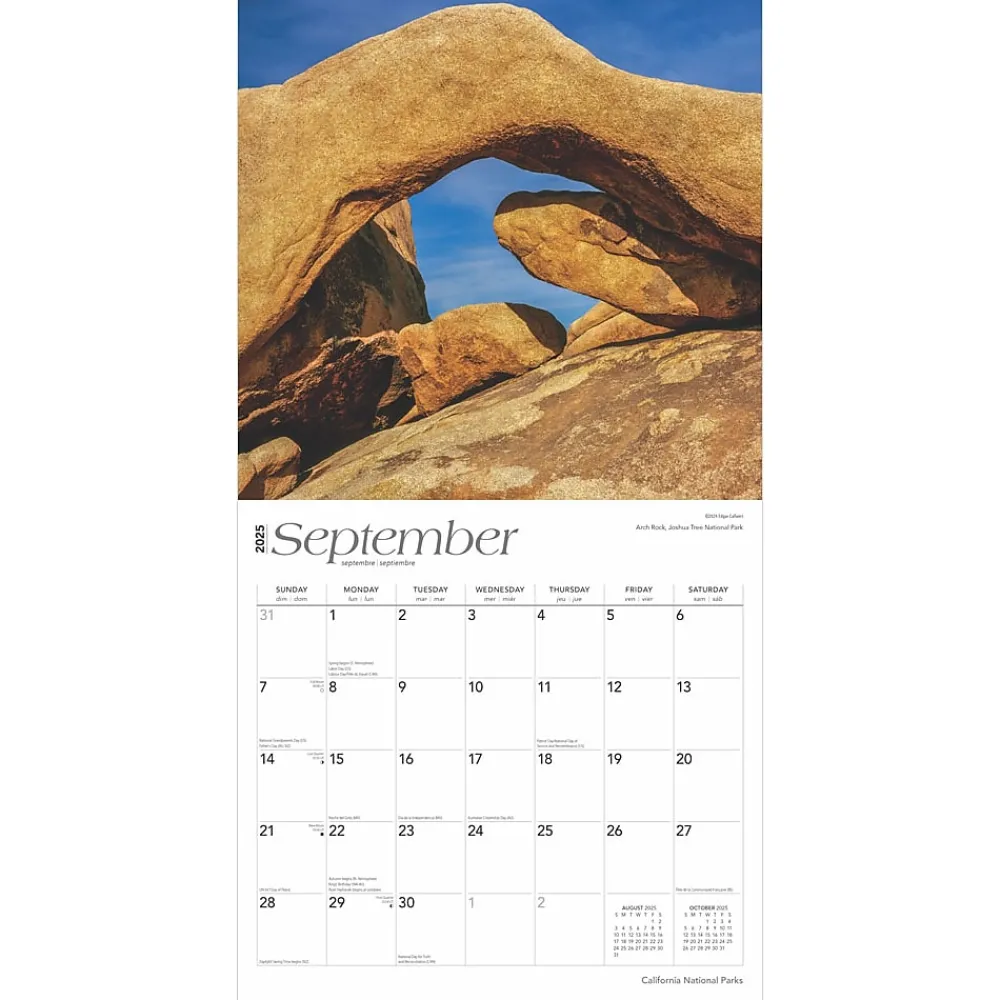 2025 Calendars|BrownTrout 2025 California National Parks 12" x 12" Monthly Square Wall Calendar (9781975474553)