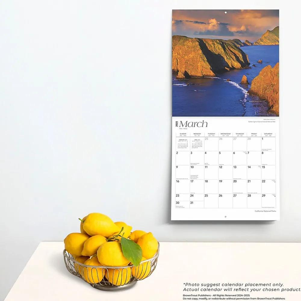 2025 Calendars|BrownTrout 2025 California National Parks 12" x 12" Monthly Square Wall Calendar (9781975474553)