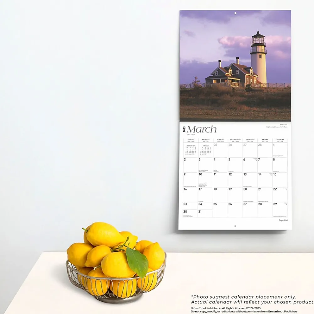 2025 Calendars|BrownTrout 2025 Cape Cod 12" x 24" Monthly Square Wall Calendar, (9781975474577)