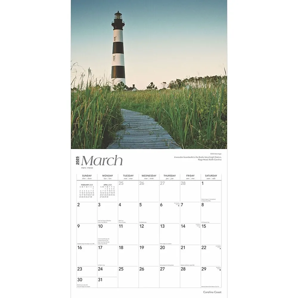 2025 Calendars|BrownTrout 2025 Carolina Coast 12" x 12" Monthly Wall Calendar (9781975474591)