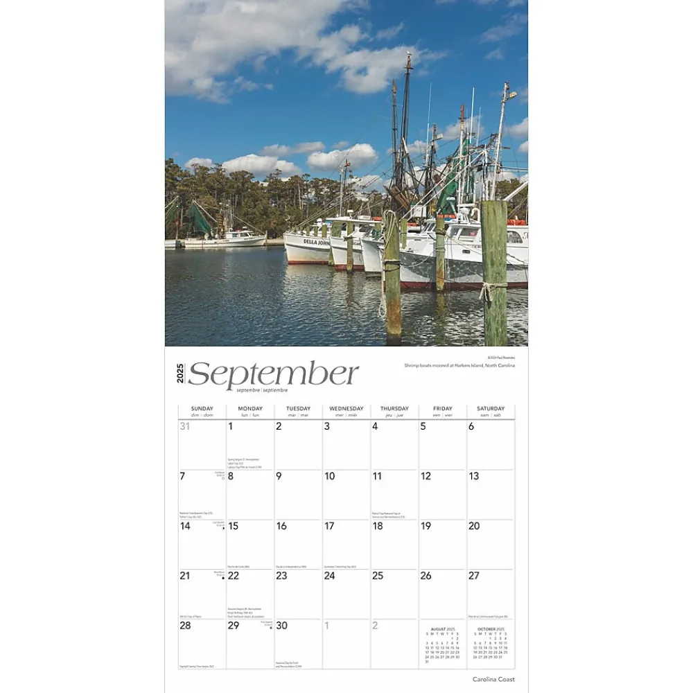 2025 Calendars|BrownTrout 2025 Carolina Coast 12" x 12" Monthly Wall Calendar (9781975474591)