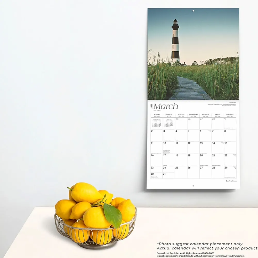2025 Calendars|BrownTrout 2025 Carolina Coast 12" x 12" Monthly Wall Calendar (9781975474591)