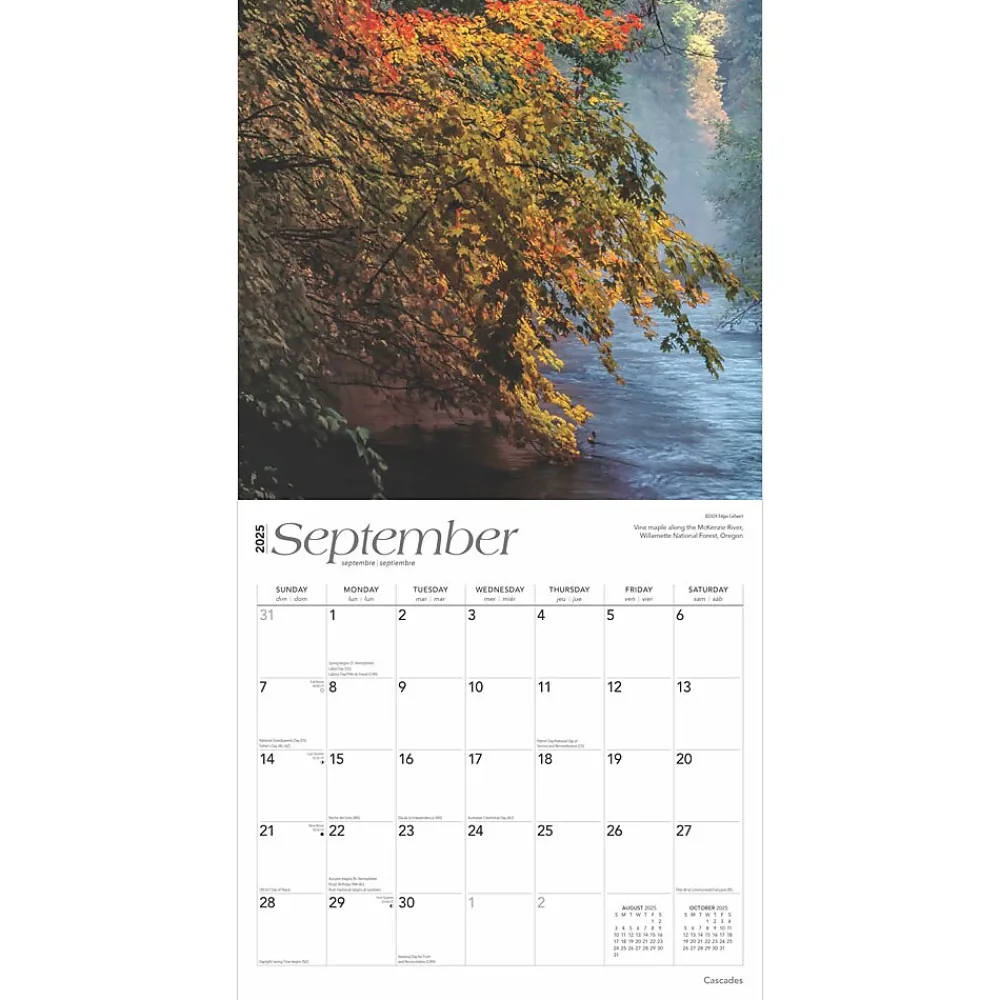 2025 Calendars|BrownTrout 2025 Cascades 12" x 12" Monthly Wall Calendar (9781975474607)