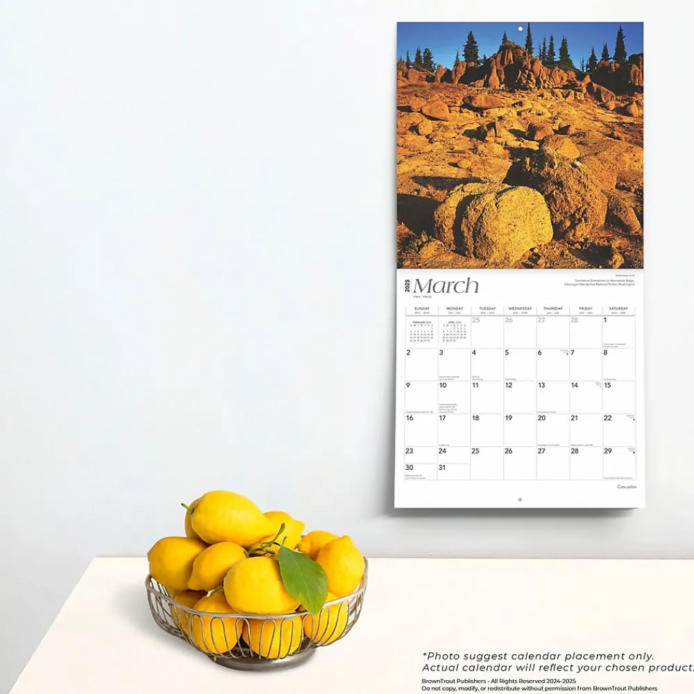 2025 Calendars|BrownTrout 2025 Cascades 12" x 12" Monthly Wall Calendar (9781975474607)