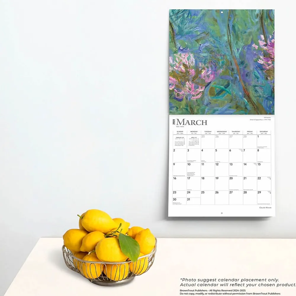 2025 Calendars|BrownTrout 2025 Claude Monet 12" x 12" Monthly Square Wall Calendar (9781975477424)