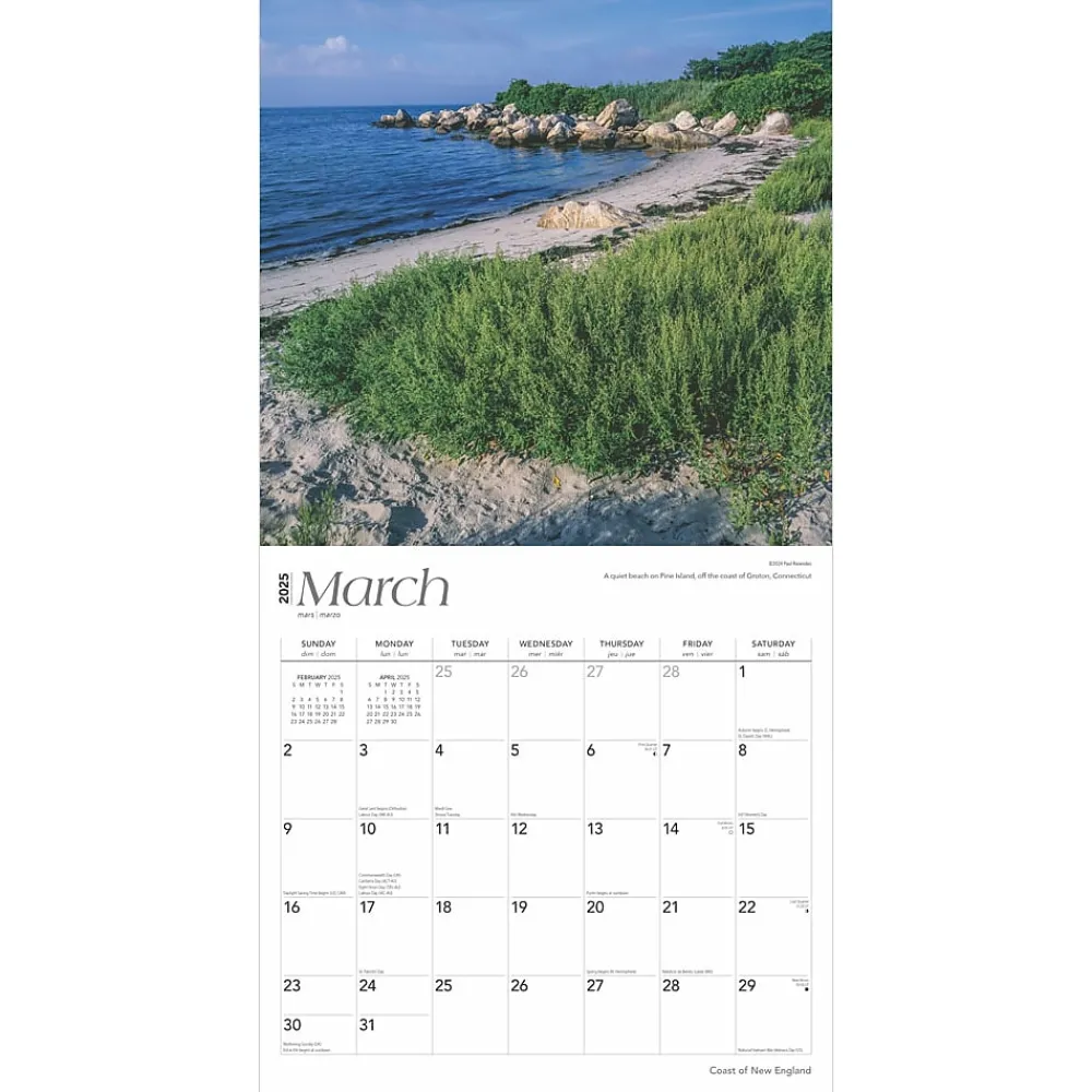 2025 Calendars|BrownTrout 2025 Coast of New England 12" x 12" Monthly Square Wall Calendar (9781975474669)