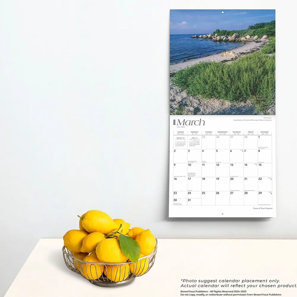 2025 Calendars|BrownTrout 2025 Coast of New England 12" x 12" Monthly Square Wall Calendar (9781975474669)