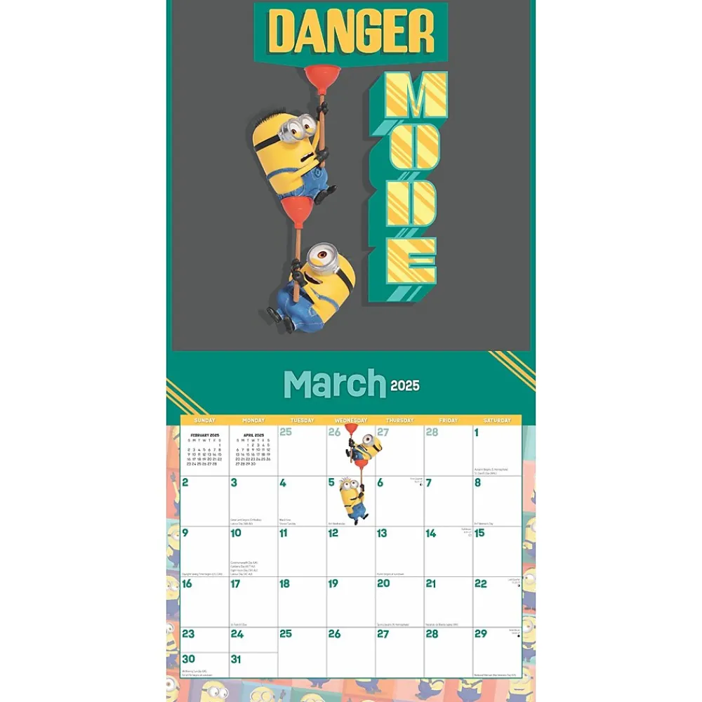 2025 Calendars|BrownTrout 2025 Despicable Me 12" x 24" Monthly Square Wall Calendar, (9781645916833)