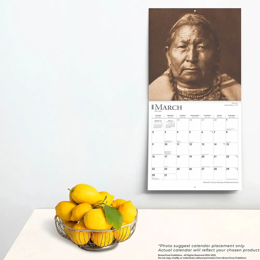 2025 Calendars|BrownTrout 2025 Edward S. Curtis Portraits of Native Americans 12" x 12" Monthly Square Wall Calendar (9781975474768)