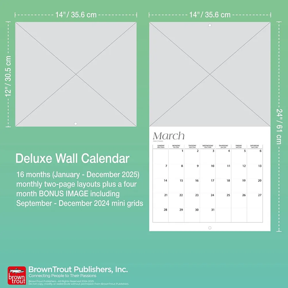 2025 Calendars|BrownTrout 2025 For the Love of German Shepherds 7" x 12" Monthly Wall Calendar (9781975473037)