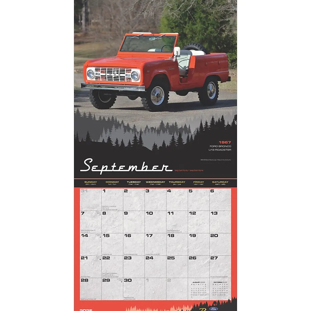 2025 Calendars|BrownTrout 2025 Ford Bronco 12" x 12" Monthly Square Wall Calendar (9781975482978)