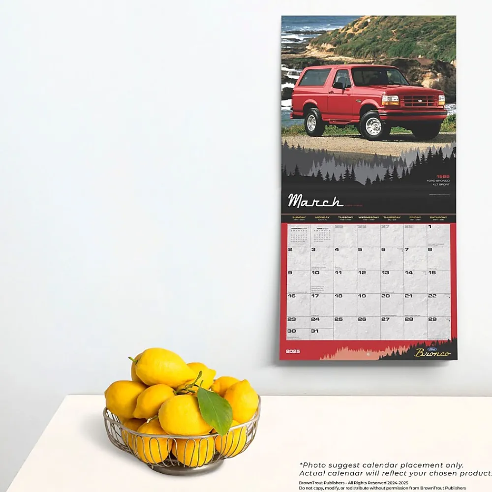 2025 Calendars|BrownTrout 2025 Ford Bronco 12" x 12" Monthly Square Wall Calendar (9781975482978)