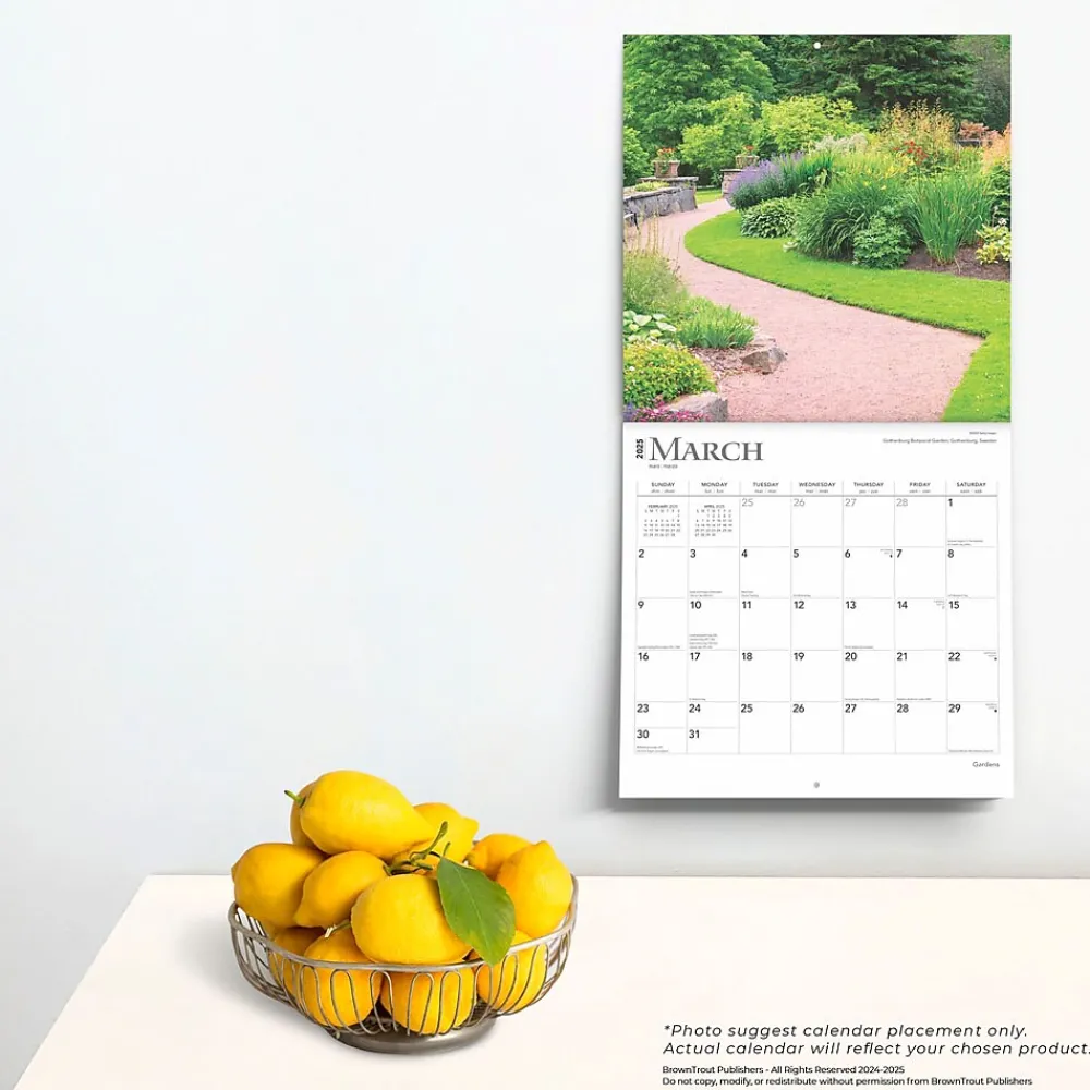 2025 Calendars|BrownTrout 2025 Gardens 12" x 12" Monthly Wall Calendar (9781975474829)
